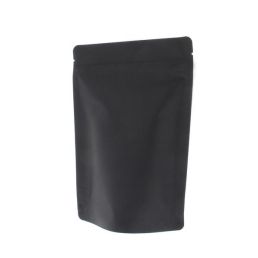 Kaffeebeutel Kraftpapier - schwarz - 250 gr (160x230+{45+45} mm)