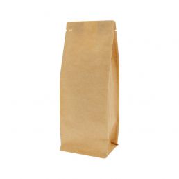 Flachbodenbeutel - Kraft Look (100% recycelbar)