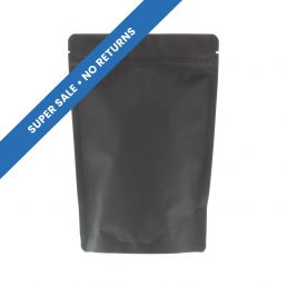Standbodenbeutel mit Paper Feel Varnish - schwarz - 160x230+{45+45} mm (700-900ml)