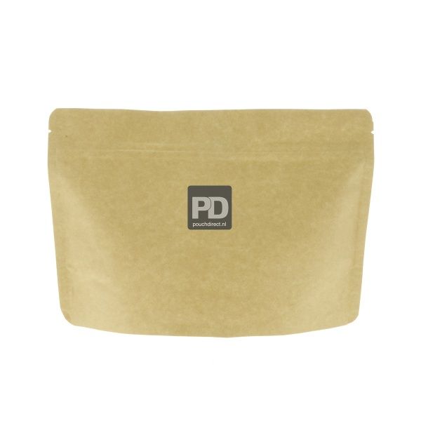 Standbodenbeutel Kraftpapier Niedriges Model + Zip