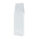 Seitenfalten-Kaffeebeutel - glanzend weiss - 500 gr (85x360+{30+30} mm)