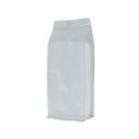 Flachboden-Kaffeebeutel - glanzend weiss - 500 gr (110x280+{40+40} mm)