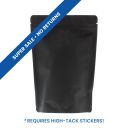 Standbodenbeutel mit Paper Feel Varnish - schwarz - 235x345+{60+60} mm (2,8-3,3 lt)