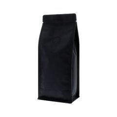 Flachboden Kaffee Beutel - matt schwarz (100% recycelbar)